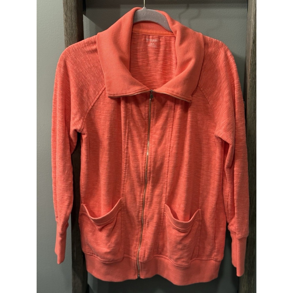 Motherhood Maternity Full Zip Hooded Coral Jacket Women's‎ Size Medium